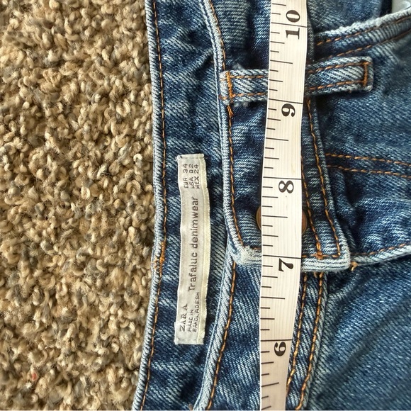 Zara Women's Classic Blue Straight Leg Jeans - Picture 2 of 6